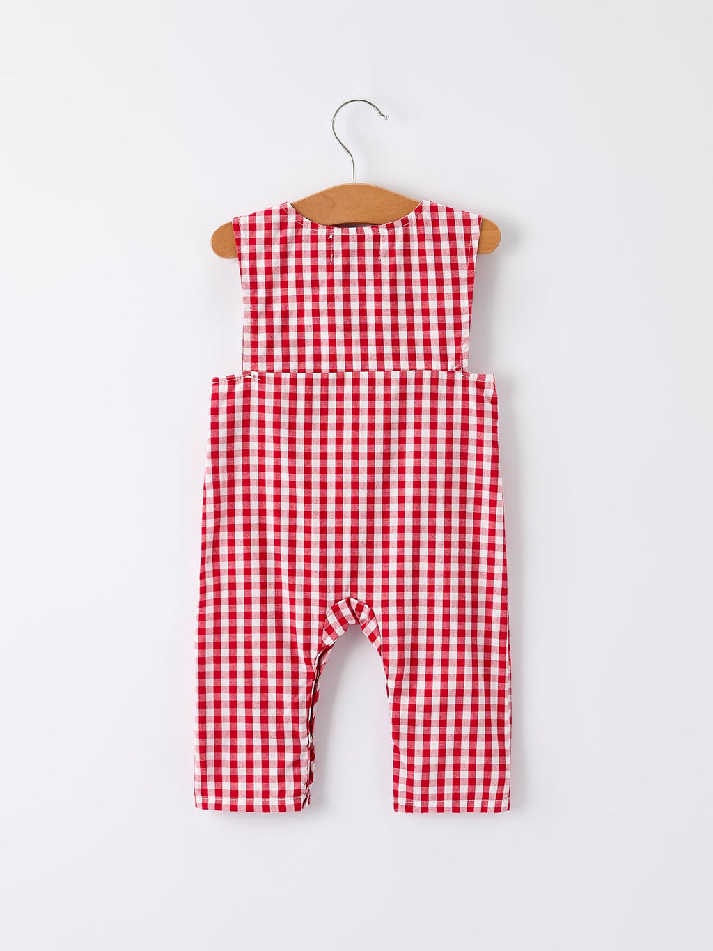 Christmas Smocking Embroidered Christmas Tree Plaid Plaid Baby Boy Romper