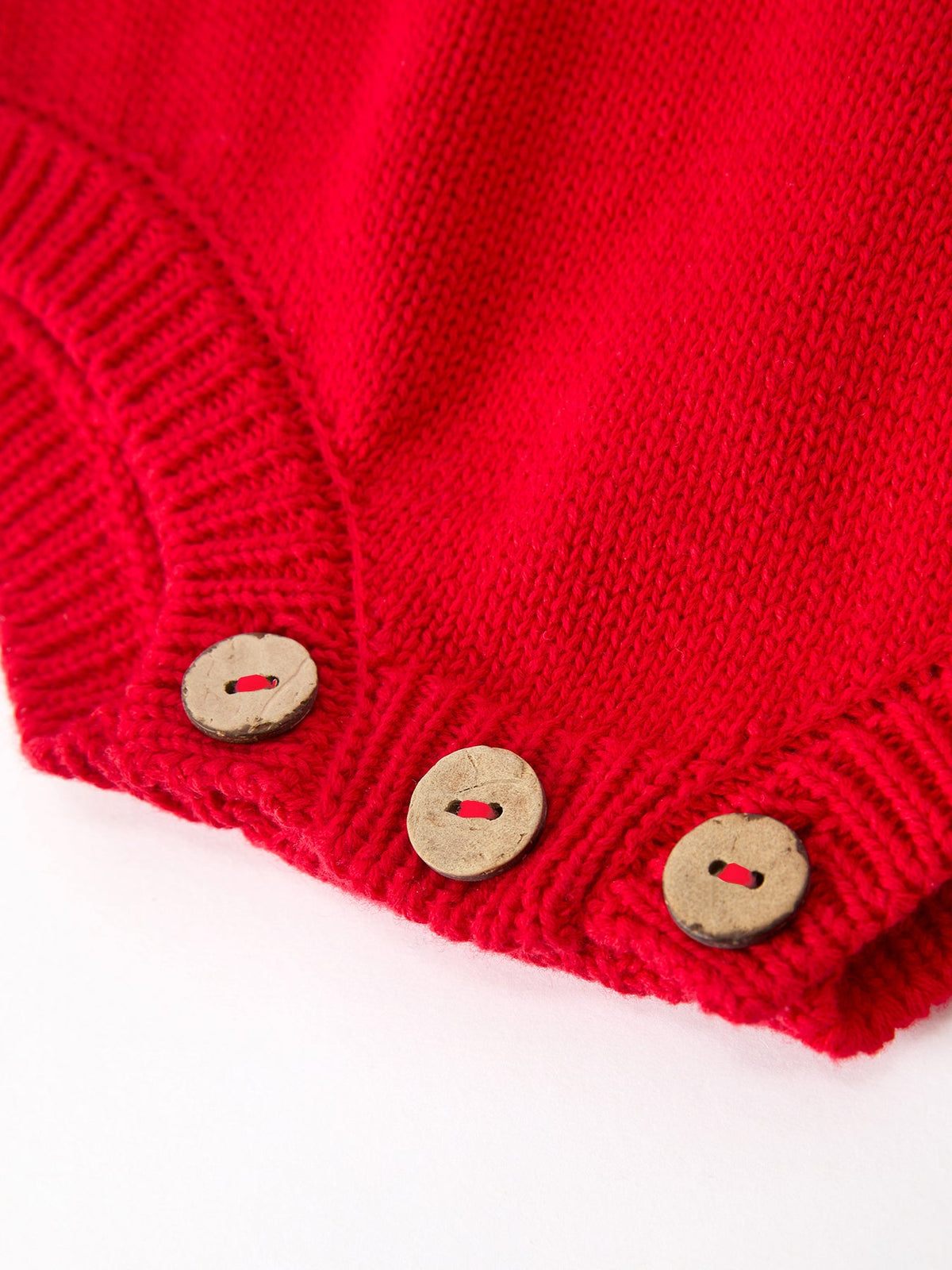 Christmas Red Knit Tree Appliqué Romper