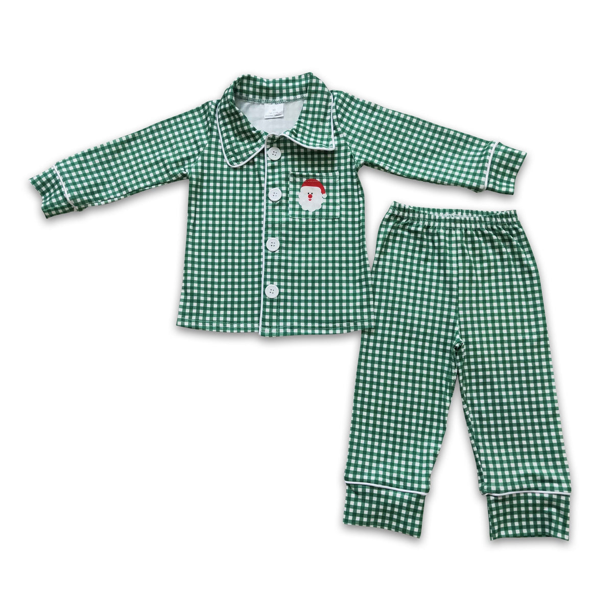 Santa Pocket Button Down Pajamas