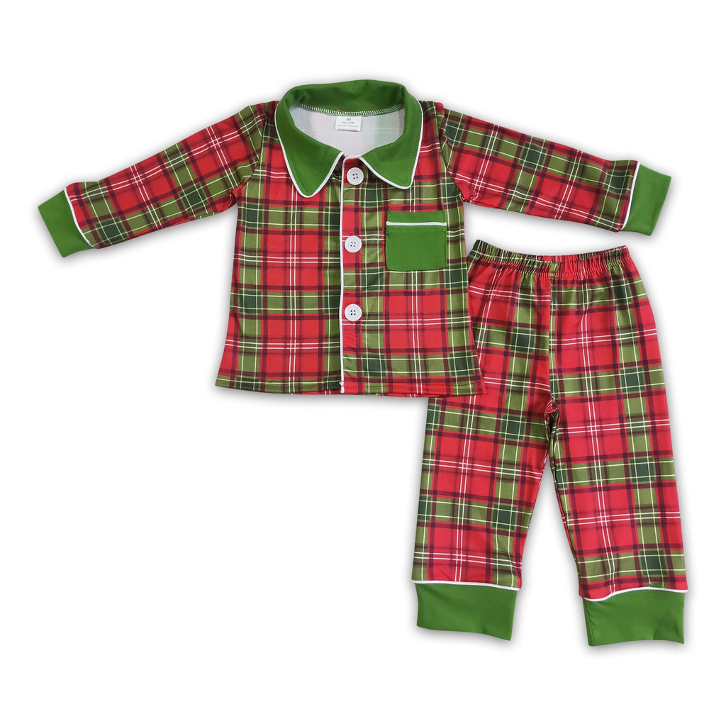 Red and Green Plaid Pajama Set
