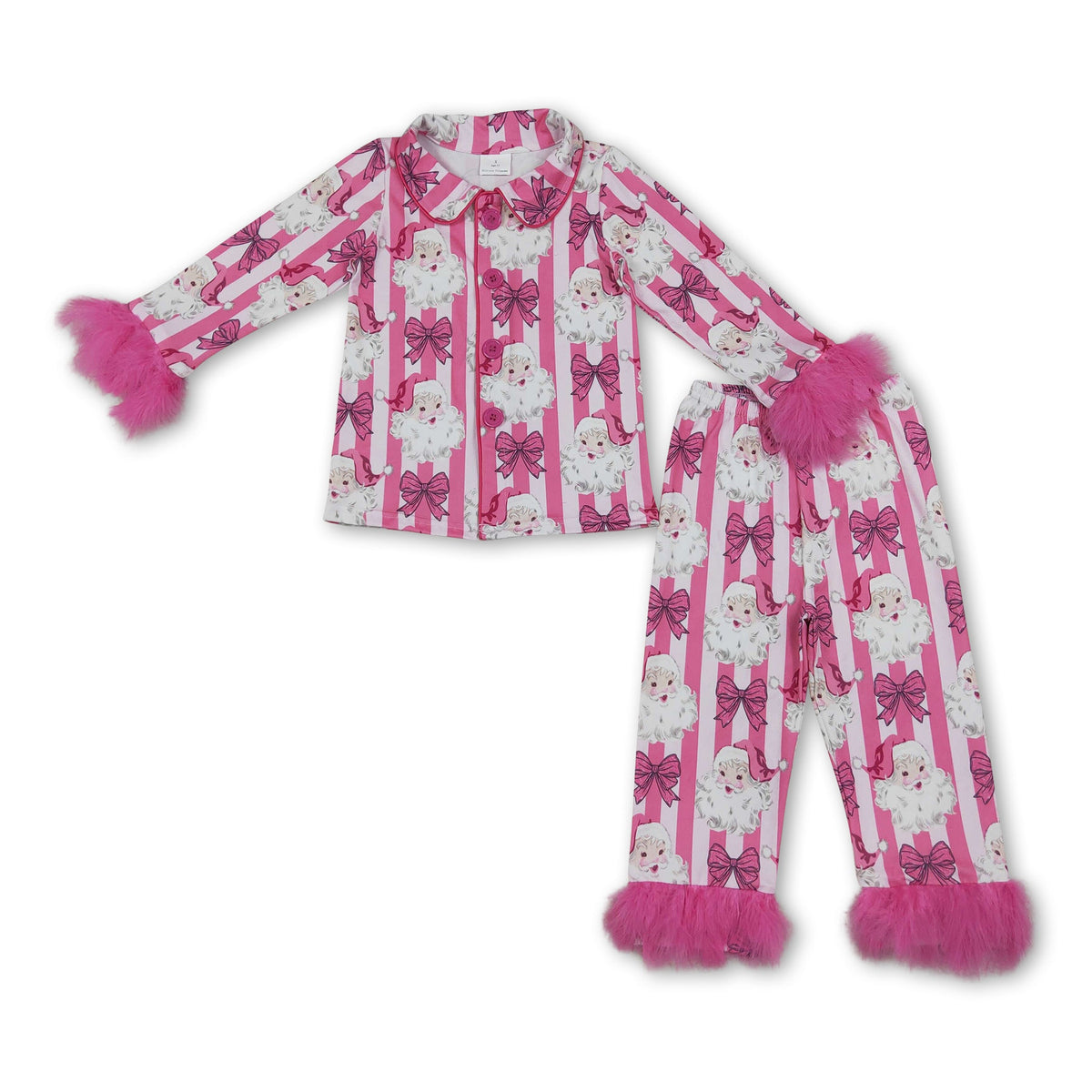Santa's Bow Pajamas with Fur